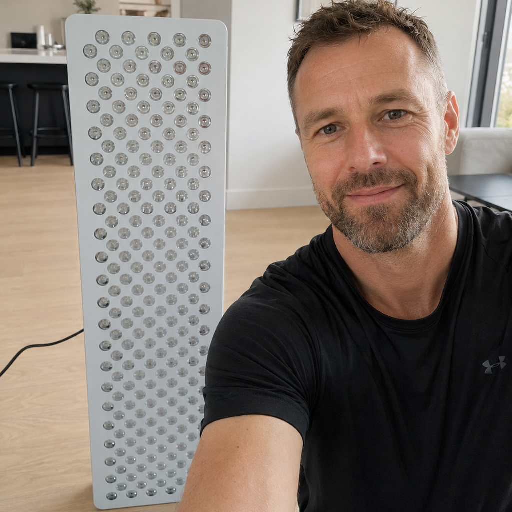 RedGlow 1.050 PRO 6.0 – Rødt Lys Terapi Panel med 6 Bølgelængder